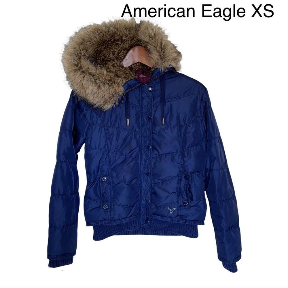 American Eagle Girls Down Hooded Coat XS